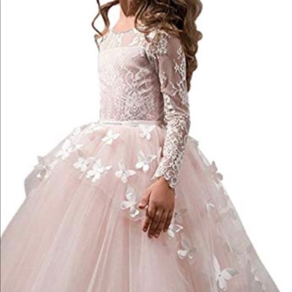 Pink flower girl dresses many sizes available.